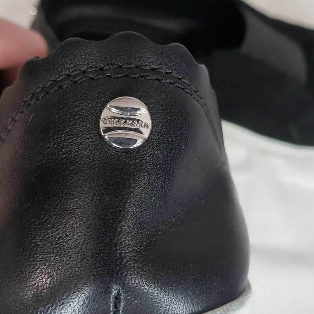 Black Leather Cole Haan size 8 slip on sneaker